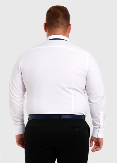 Cesario Slim Fit белая рубашка Большого размера - back