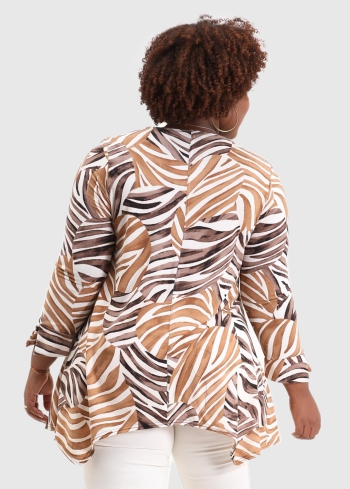 Angelina Plus Size sweater with asymmetric hem - back