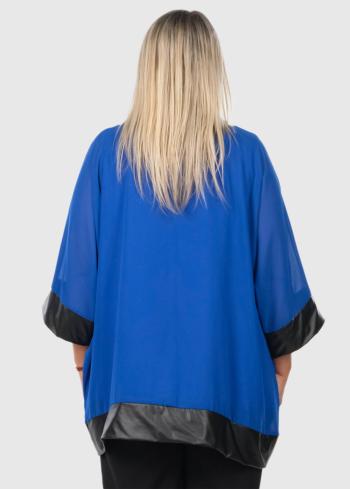 Anastasia Plus Size blue women's sweater - back