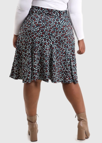 Addolorata Plus Size printed skirt - back