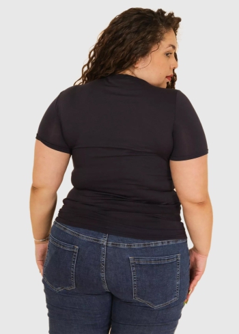 Ada Plus Size dark blue t-shirt - back