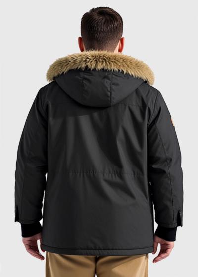 Jacopo Plus Size khaki parka - back