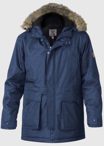 Jacopo Plus Size izmēru zila parka - back