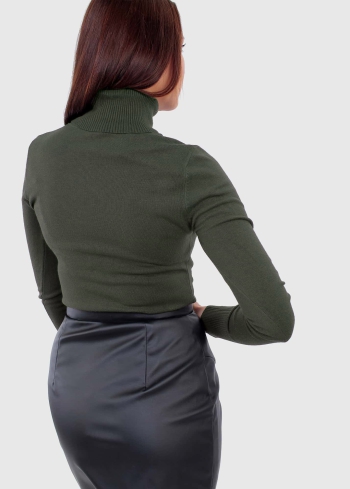 Perla женская водолазка хаки - back