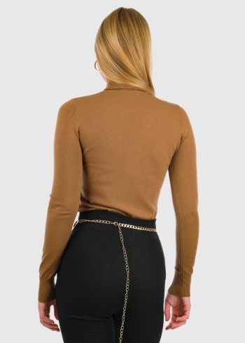 Perla brūna sieviešu bītlene - back