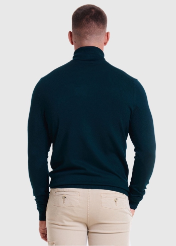 Generoso tumši zaļa vīriešu bītlene - back