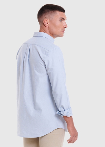 Gervasio light blue men's shirt - back