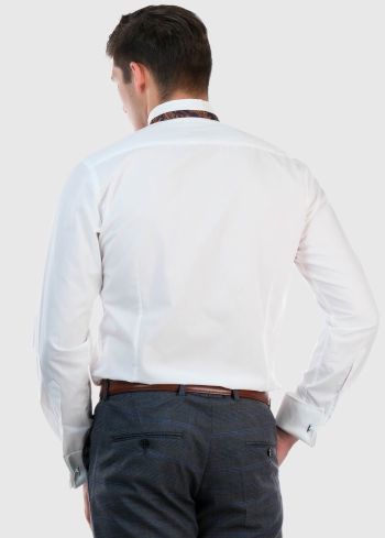 Slim Fit men's white shirt - back