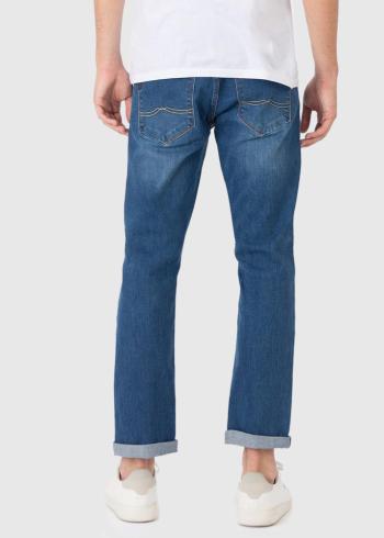 Regular Fit blue men's jeans - back