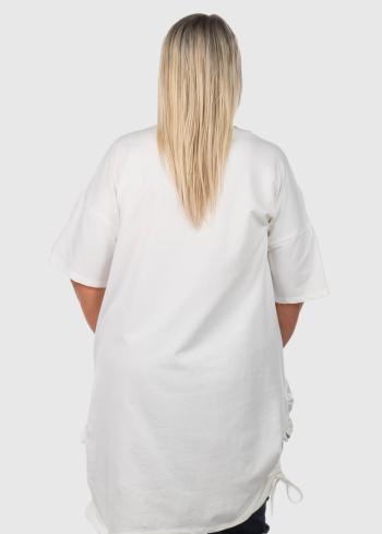 Chiquita Plus Size white tunic with signs - back
