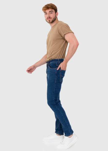 Slim Fit dark blue jeans - back
