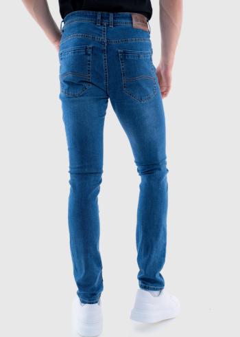 Slim Fit blue men's jeans - back