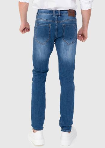Slim Fit blue men's jeans - back