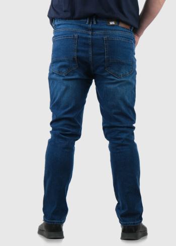 Regular Fit Plus Size blue men's jeans - back