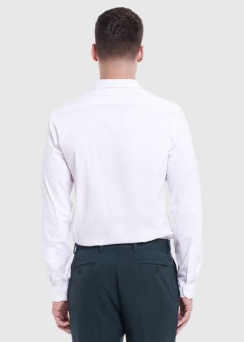 Nicolo Slim Fit white shirt - back