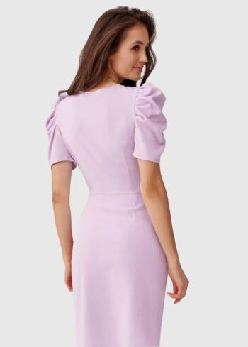 Kimberly светло фиолетовое короткое вечернее платье - back