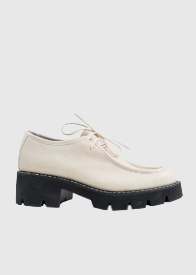 AZAREY white women's lace-up loafers