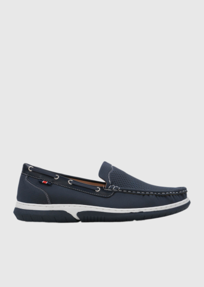Rossano dark blue men's moccasins