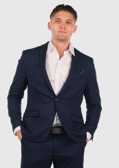 Crisanto Slim Fit dark blue men's blazer