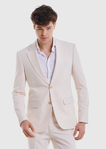 Gualterio Slim Fit bēšs vīriešu uzvalks