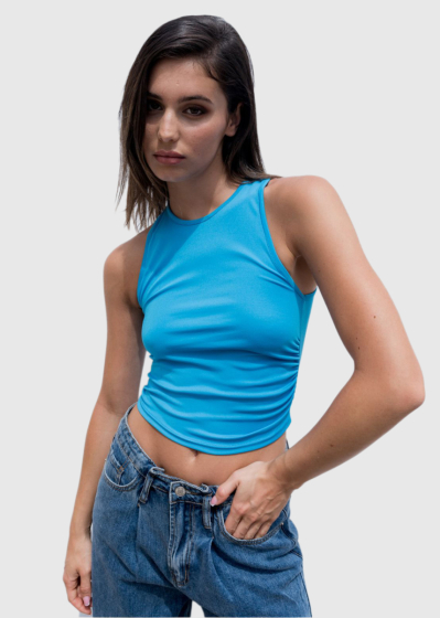 Zils asimetrisks tops