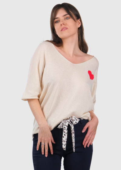 Jimena bē&scaron;s džemperis ar rakstu 