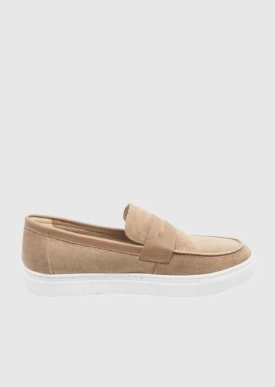 Rainero beige men's moccasins