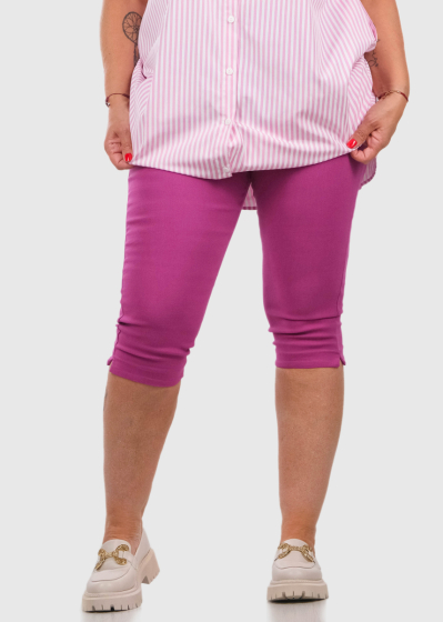 Ginevra Plus Size dark pink cropped pants