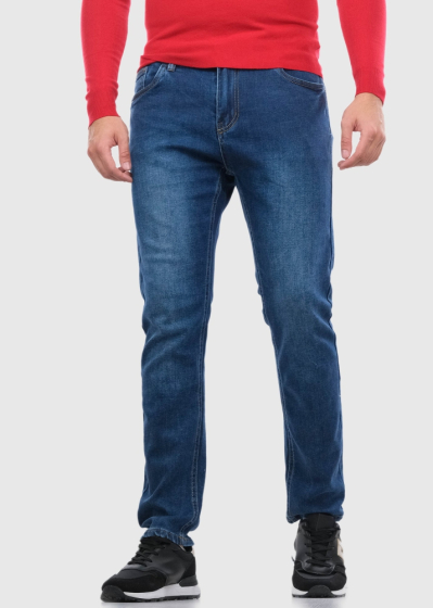 Crescenzo Slim Fit синие джинсы