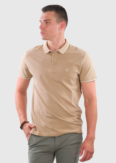 Bēšs vīriešu polo krekls