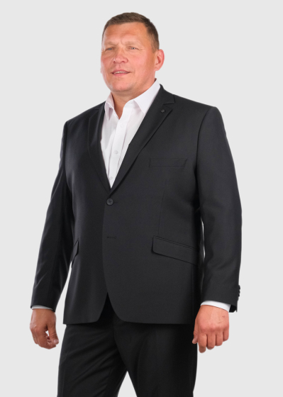 Akon Plus Size Slim Fit black suit