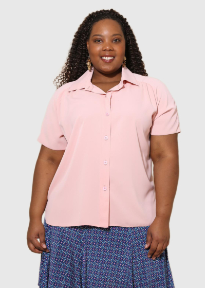 Armanda Plus Size light pink women's shirt