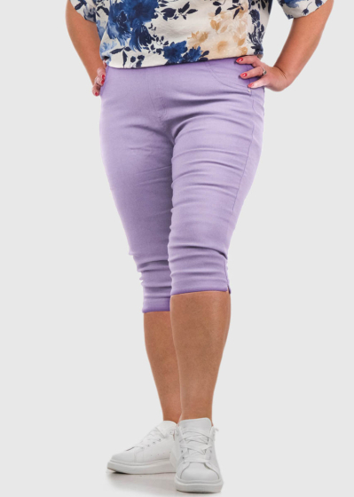Ginevra Plus Size light purple cropped pants