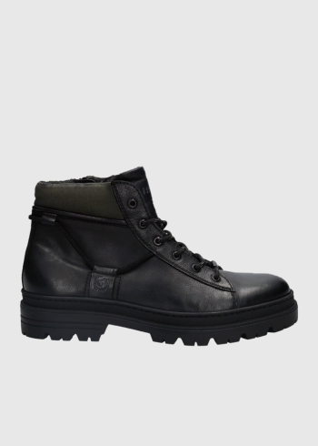 Bugatti Black leather zipped boots