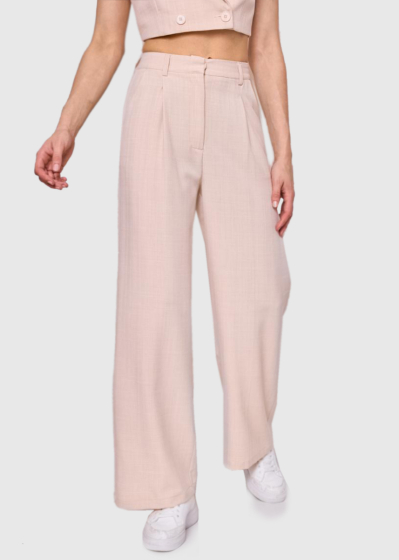 Alara beige women's high-rise pants