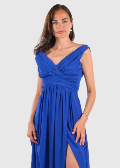 Rufina blue long evening dress