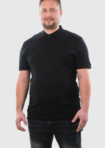 Gerardo Plus Size black men's Polo Shirt