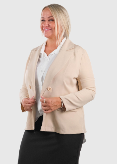 Julia Lielo izmēru bēša sieviešu žakete