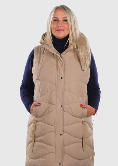 Dona Lielo izmēru bēša sieviešu veste
