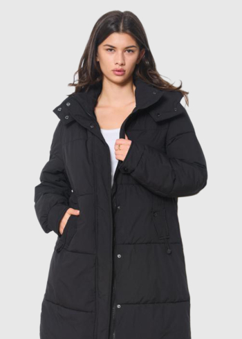 Dies black elongated jacket with hood