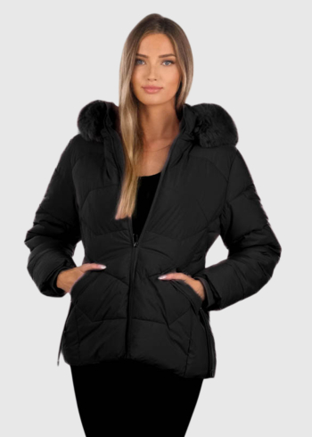 Elsaida black women's jacket with hood