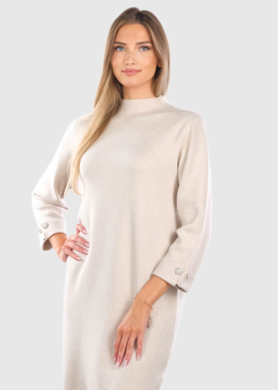 Giza light beige sweater dress