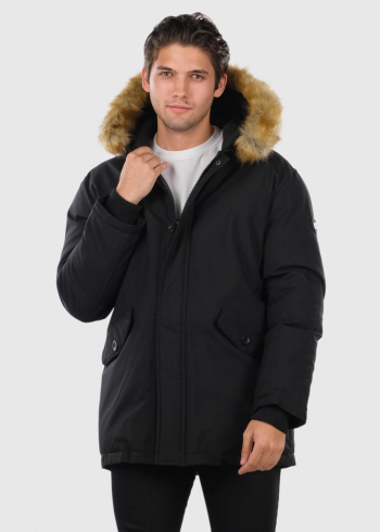Estevan melna vīriešu parka