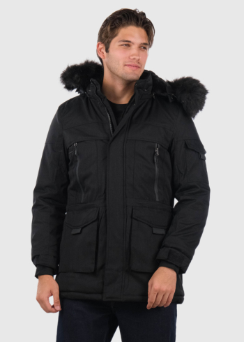 Eliam melna vīriešu parka