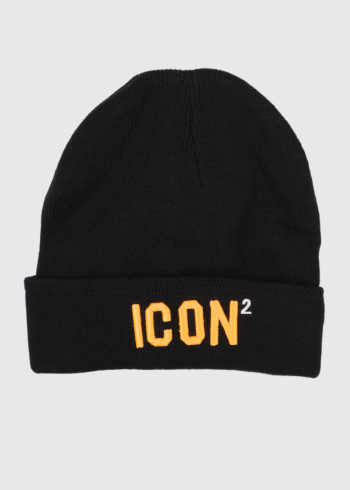 Icon black hat with a logo