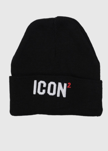 Icon black hat with a logo