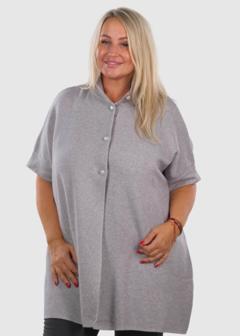 Jane серый кардиган Большого размера