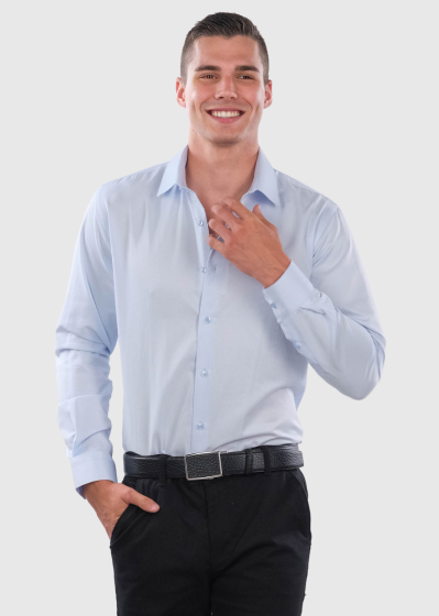 Fahd Slim Fit light blue long sleeve shirt