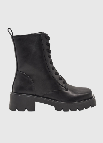 AZAREY black womens lace-up boots