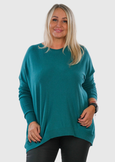Luminita зеленый джемпер Большого размера 